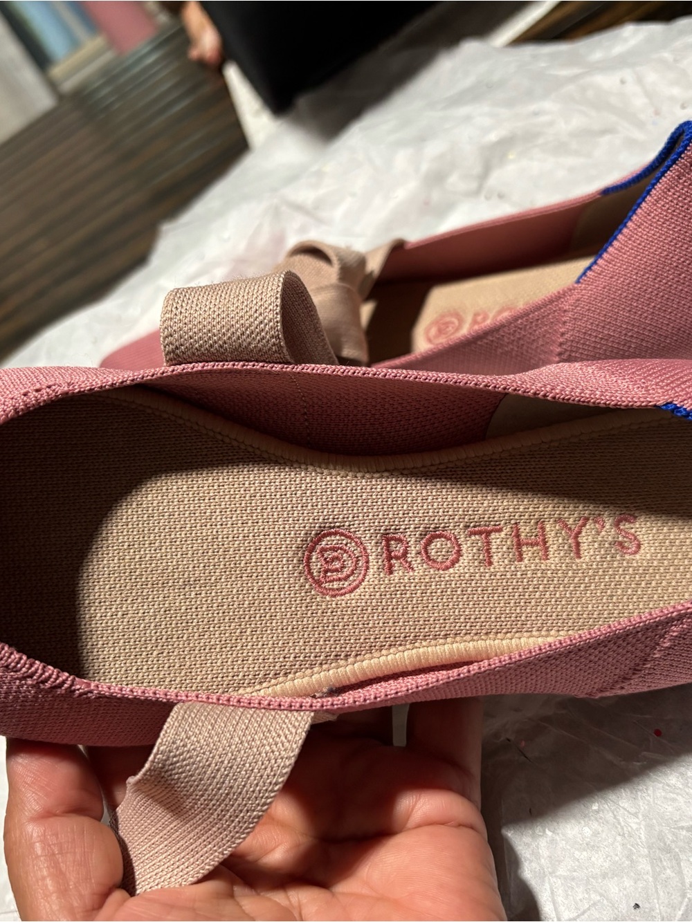 Rothy's Pink Pointed-Toe Bow Flat - Picture 7 of 14